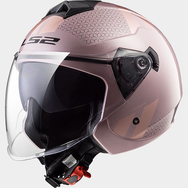 Casco jet LS2 TWISTER OF573 Combo Pale pink - Il Centauro sas