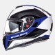 Casco flip up MT ATOM SV TARMAC Gloss Pearl White/Black/Blue