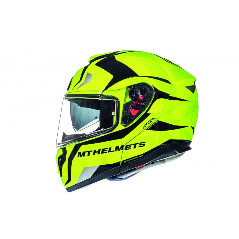 Casco modulare MT ATOM SV Divergence F1 Gloss Fluor Yellow - Il Centauro sas