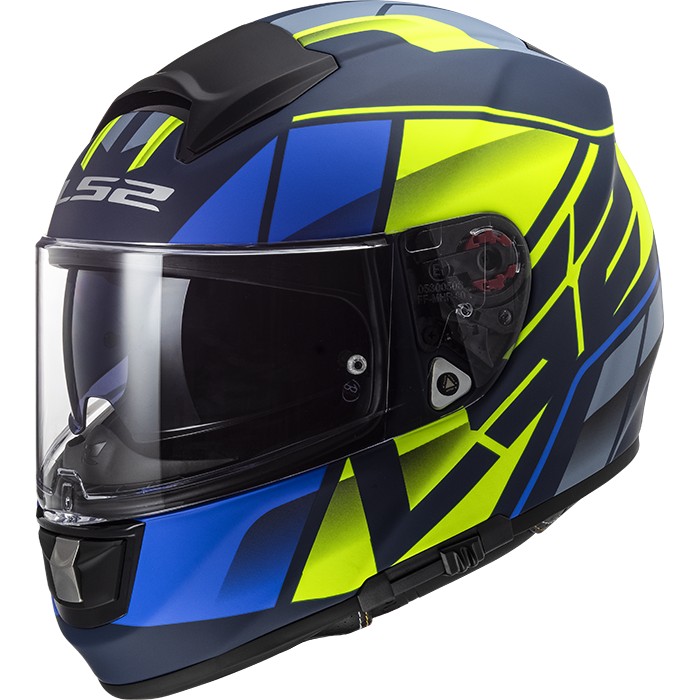 Casco LS2 VECTOR HPFC EVO FF397 Kripton matt blue hi vis - Il Centauro sas