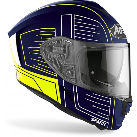 CASCO AIROH SPARK CYRCUIT BLUE MATT