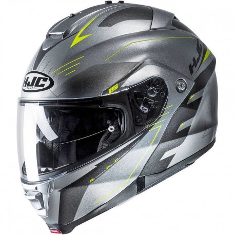 CASCO MODULARE HJC ISMAX II CORMI  MC4H Grigio Giallo Fluo