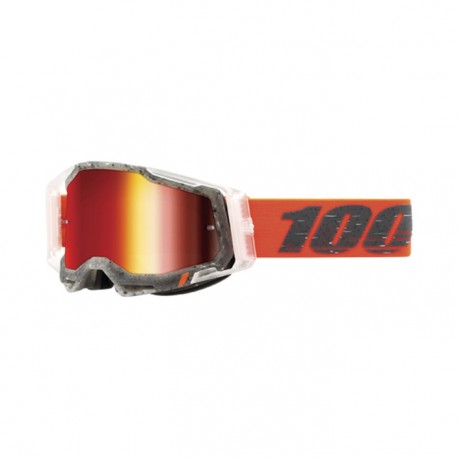 100% Racecraft 2 Goggle Schrute - Mirror Red