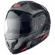 Casco Moto Modulare Omologato P/J Mt Helmet ATOM sv SKILL A1 Nero Opaco-Rosso