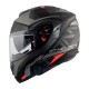 Casco Moto Modulare Omologato P/J Mt Helmet ATOM sv SKILL A1 Nero Opaco-Rosso