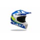 CASCO MOTOCROSS UFO INTREPID BLU E GIALLO FLUO LUCIDO