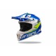 CASCO MOTOCROSS UFO INTREPID BLU E GIALLO FLUO LUCIDO