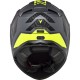 CASCO DA MOTO INTEGRALE LS2 VECTOR II SPLITTER MATT TITANIUM HI-VIS YELLOW