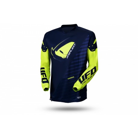 MAGLIA UFO PLAST MOTOCROSS KIMURA DA BAMBINO BLU E GIALLO FLUO