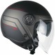 Casco Moto Jet Ska-P 1SHG ZEN CITY Nero Rosso opaco